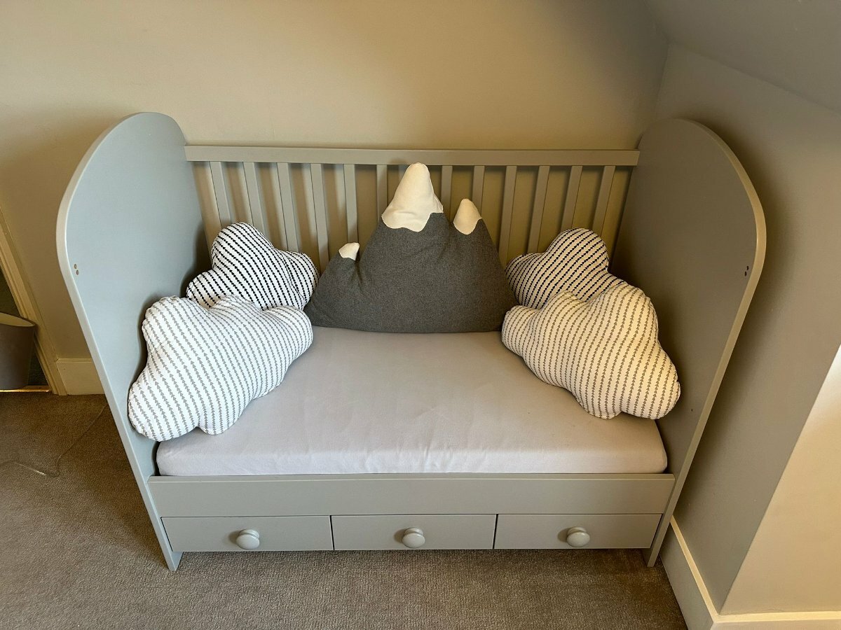 Free IKEA Gonatt Grey Cot Bed with drawers The Family Room