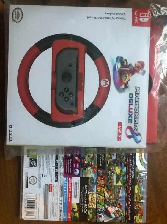 Nintendo Switch Mario Kart 8 + Steering Wheel For Sale & Items