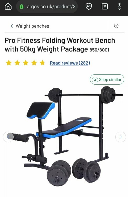 Argos pro fitness discount bench